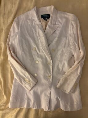 Lauren Ralph Lauren cream linen blazer size 10